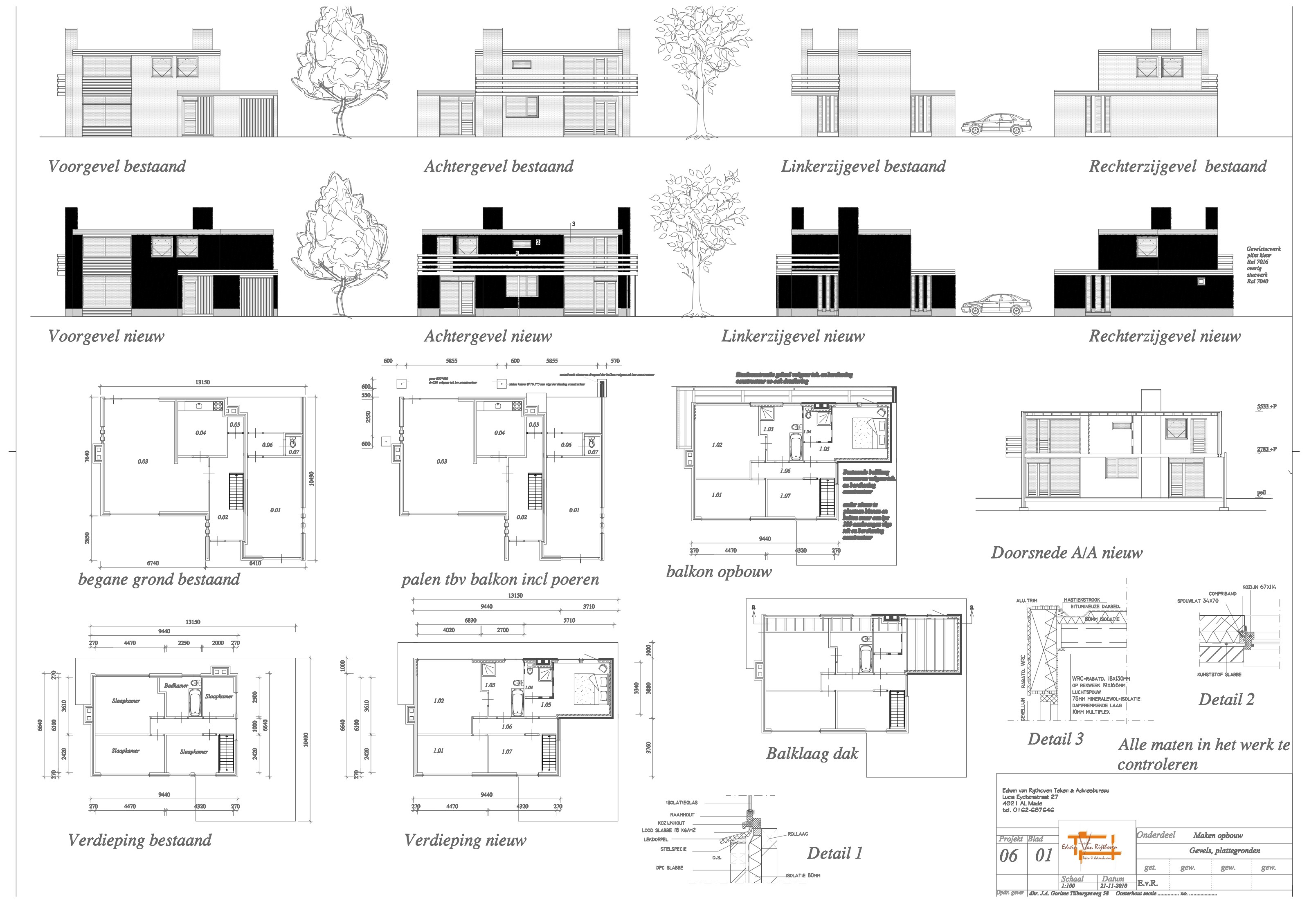 Opbouw met balkon, Oosterhout